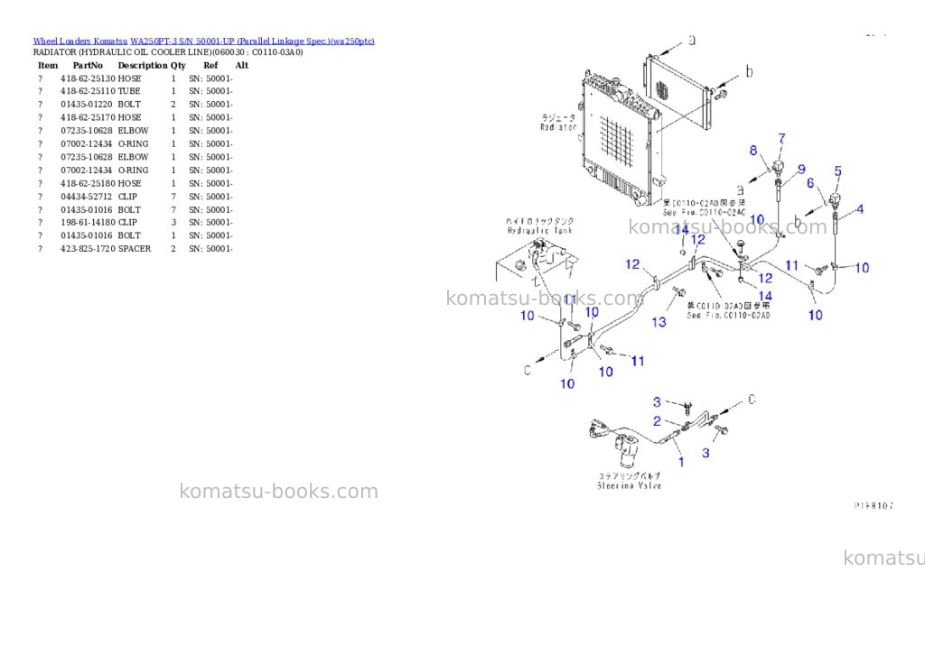 Komatsu wa250pt-3 s/n 50001-up parallel linkage spec. Parts catalog cover Page 7 Komatsu wa250pt-3 s/n 50001-up parallel linkage spec. Parts catalog cover Page 7
