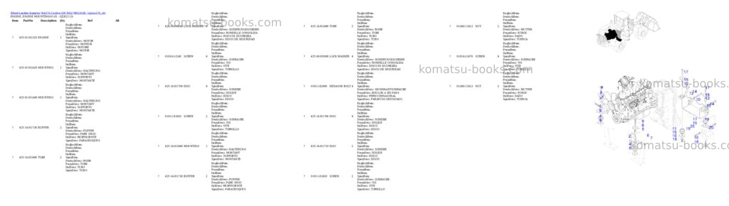 Komatsu wa270-3 active s/n wa270h21038 - up Parts catalog cover Page 2