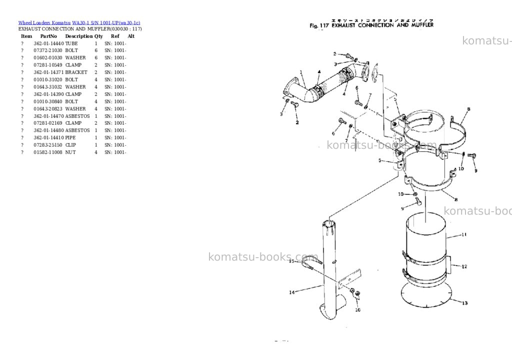 Komatsu WA30-1 S/N 1001-UP Parts catalog cover Page 2 Komatsu WA30-1 S/N 1001-UP Parts catalog cover Page 2