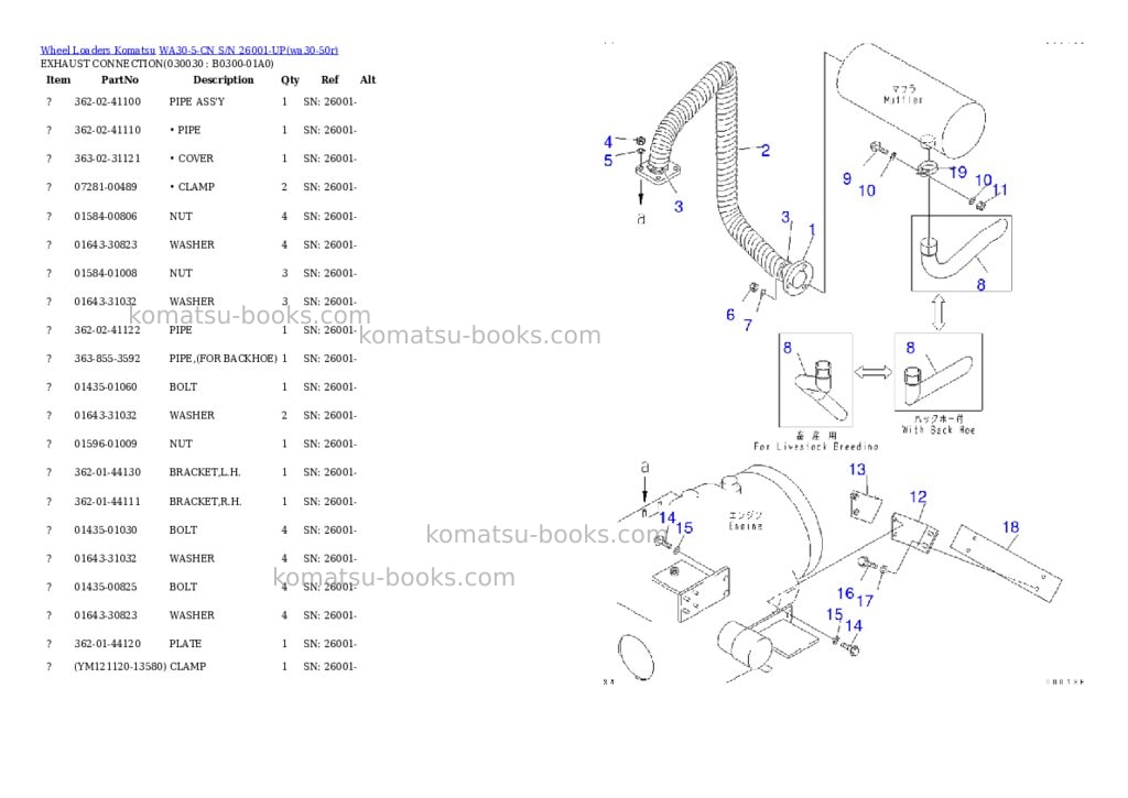 Komatsu wa30-5-cn s/n 26001-up Parts catalog cover Page 2