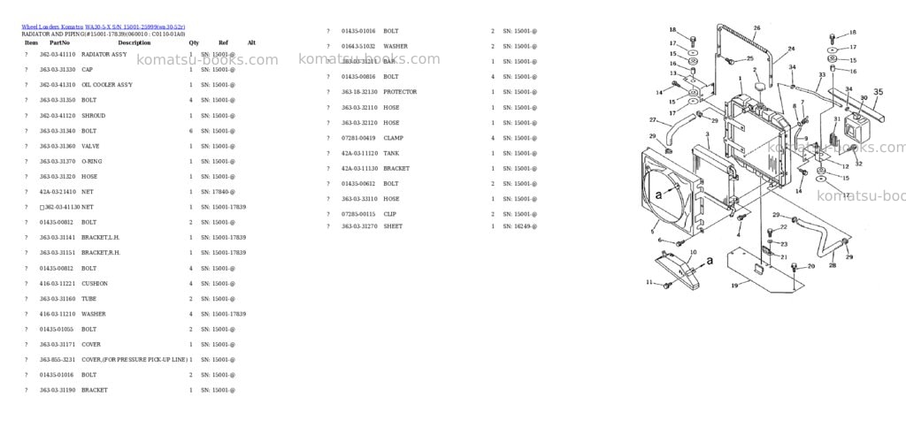 Komatsu wa30-5-x s/n 15001-25999 Parts catalog cover Page 9