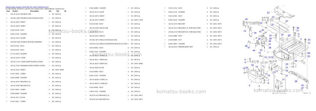 Komatsu WA30-5RS S/N 15001-25999 Parts catalog cover Page 5