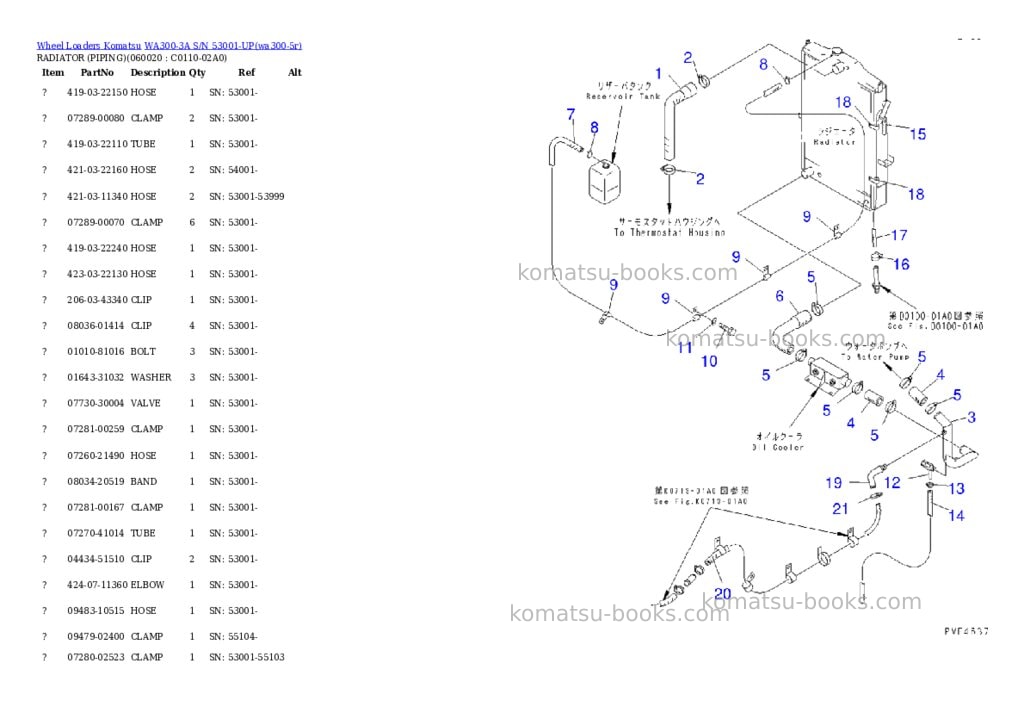 Komatsu wa300-3a s/n 53001-up Parts catalog cover Page 8 Komatsu wa300-3a s/n 53001-up Parts catalog cover Page 8
