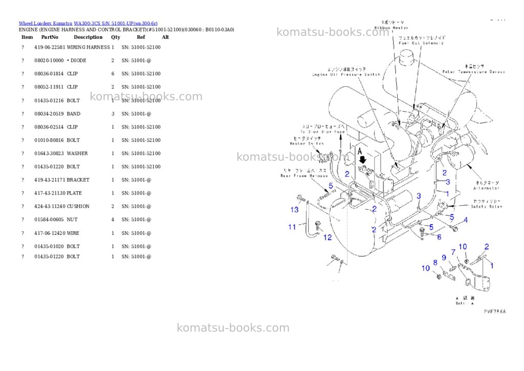 Komatsu wa300-3cs s/n 51001-up Parts catalog cover Page 4 Komatsu wa300-3cs s/n 51001-up Parts catalog cover Page 4