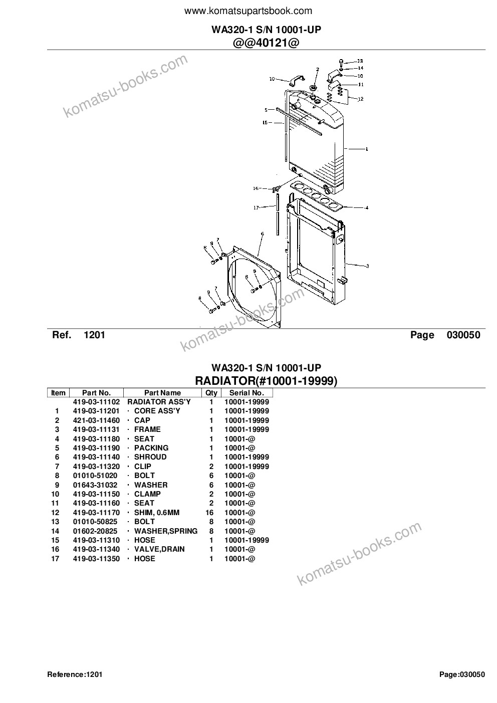 Komatsu wa320-1 s/n 10001-up Parts catalog cover Page 9 Komatsu wa320-1 s/n 10001-up Parts catalog cover Page 9