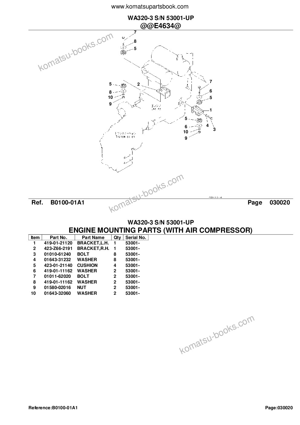 Komatsu wa320-3 s/n 53001-up komtrax for indonesia Catalogue de pièces couverture Page 4