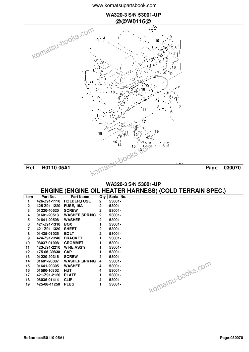 Komatsu wa320-3 s/n 53001-up komtrax for indonesia Catalogue de pièces couverture Page 9