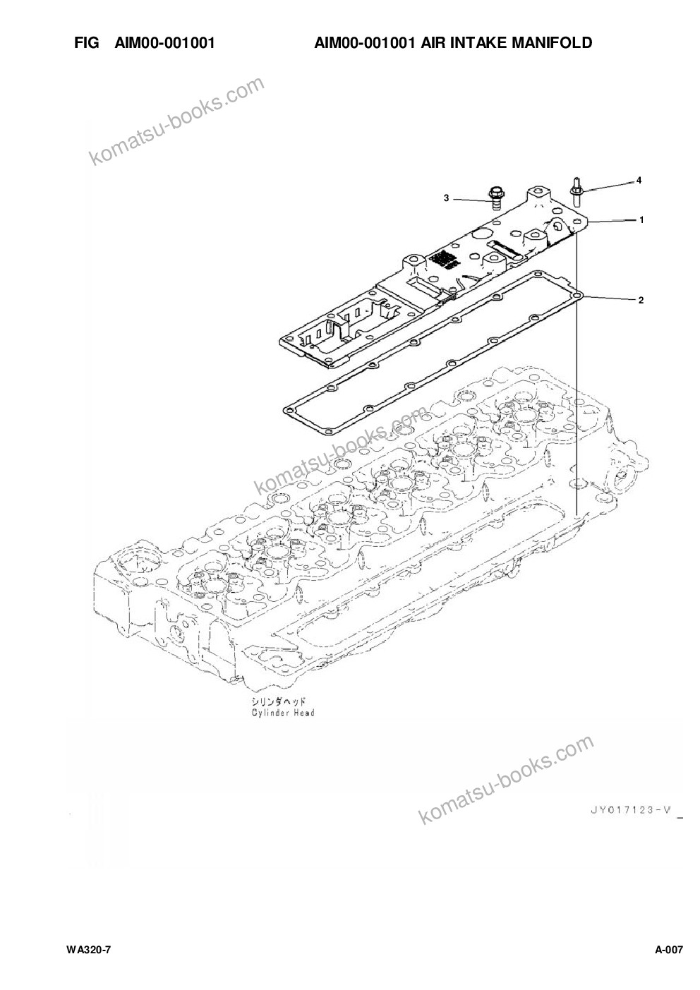 Komatsu WA320-7 S/N A36001-UP Parts catalog cover Page 10