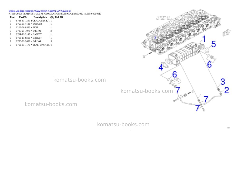 Komatsu wa320-8 sn a38001-up Parts catalog cover Page 4 Komatsu wa320-8 sn a38001-up Parts catalog cover Page 4