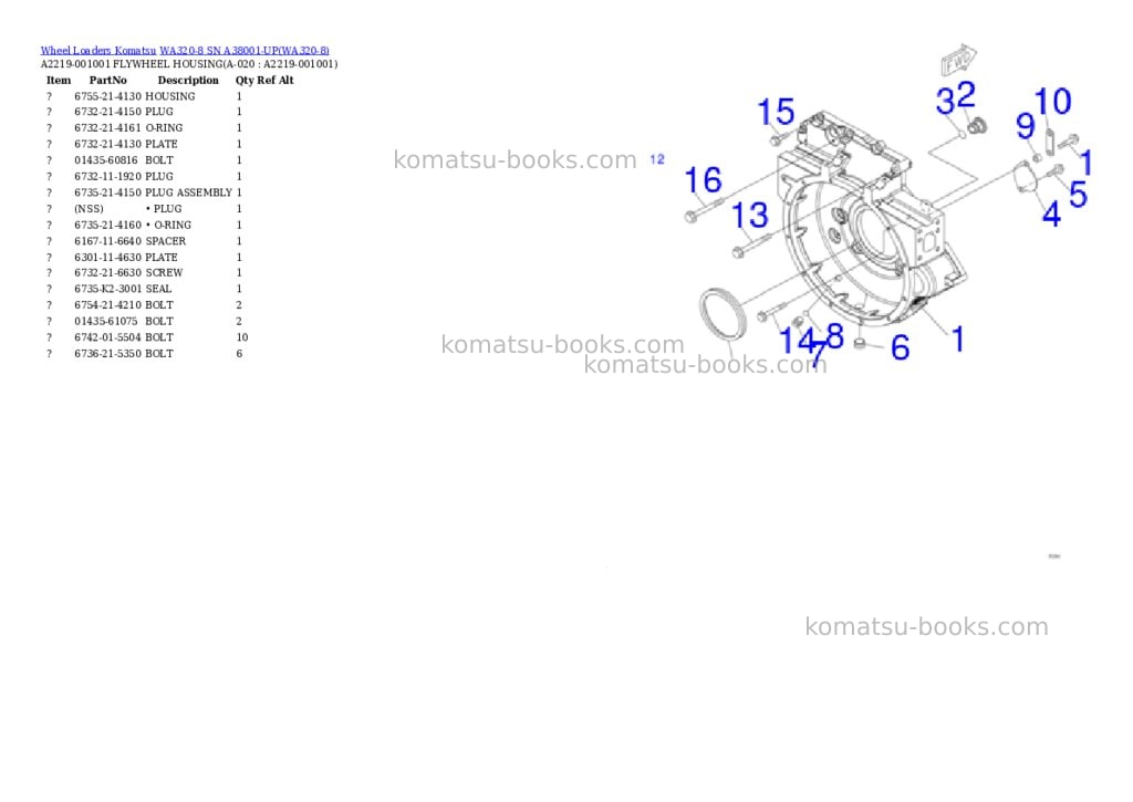 Komatsu wa320-8 sn a38001-up Parts catalog cover Page 9 Komatsu wa320-8 sn a38001-up Parts catalog cover Page 9