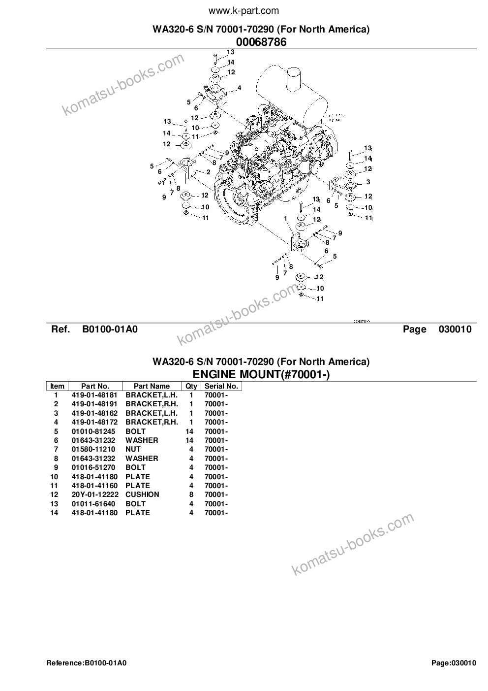 Komatsu wa320-6 s/n 70001-70290 for north america Parts catalog cover Page 3 Komatsu wa320-6 s/n 70001-70290 for north america Parts catalog cover Page 3
