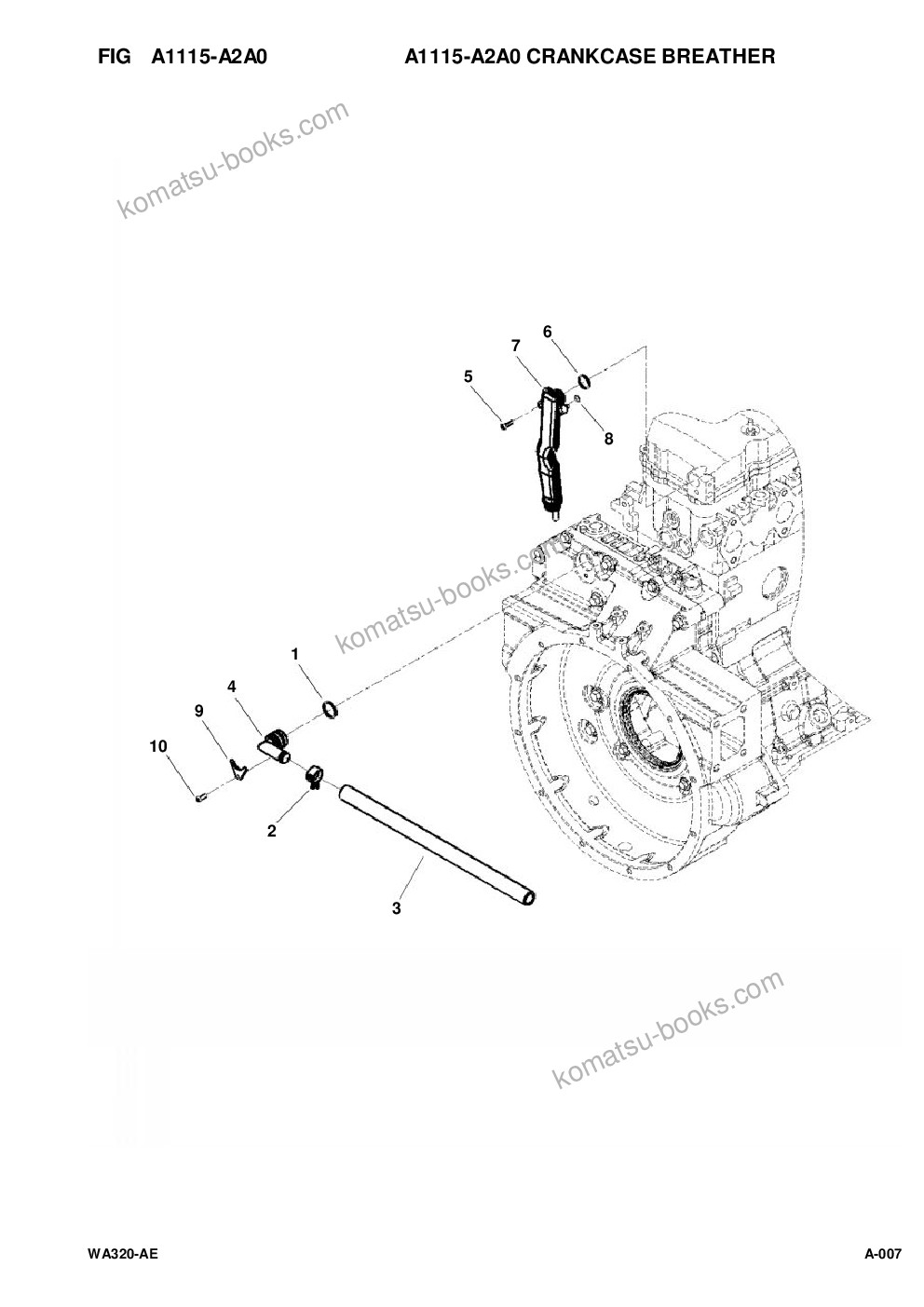 Komatsu WA320-6 S/N A34001-UP Parts catalog cover Page 9 Komatsu WA320-6 S/N A34001-UP Parts catalog cover Page 9