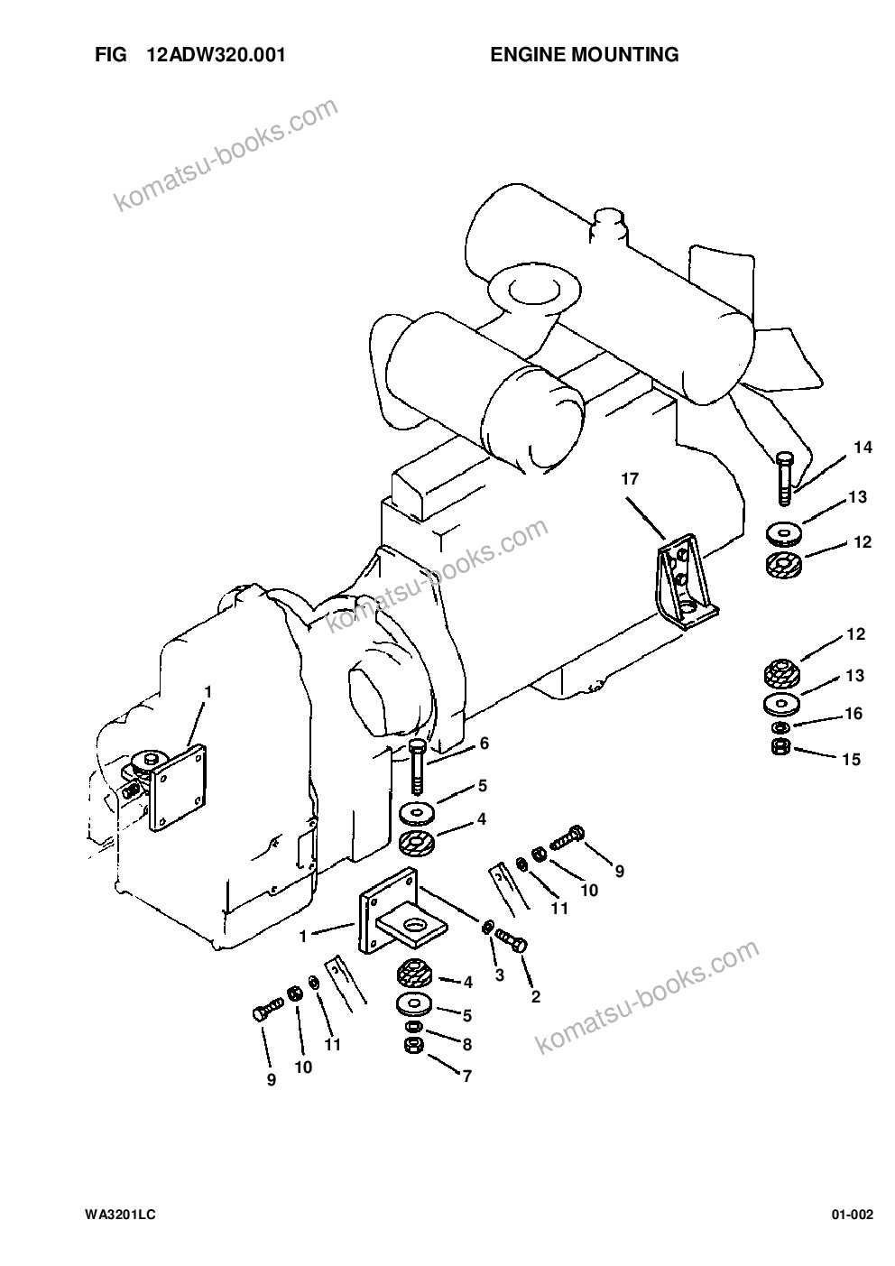 Komatsu wa320-1lc s/n a25001-up Parts catalog cover Page 4 Komatsu wa320-1lc s/n a25001-up Parts catalog cover Page 4