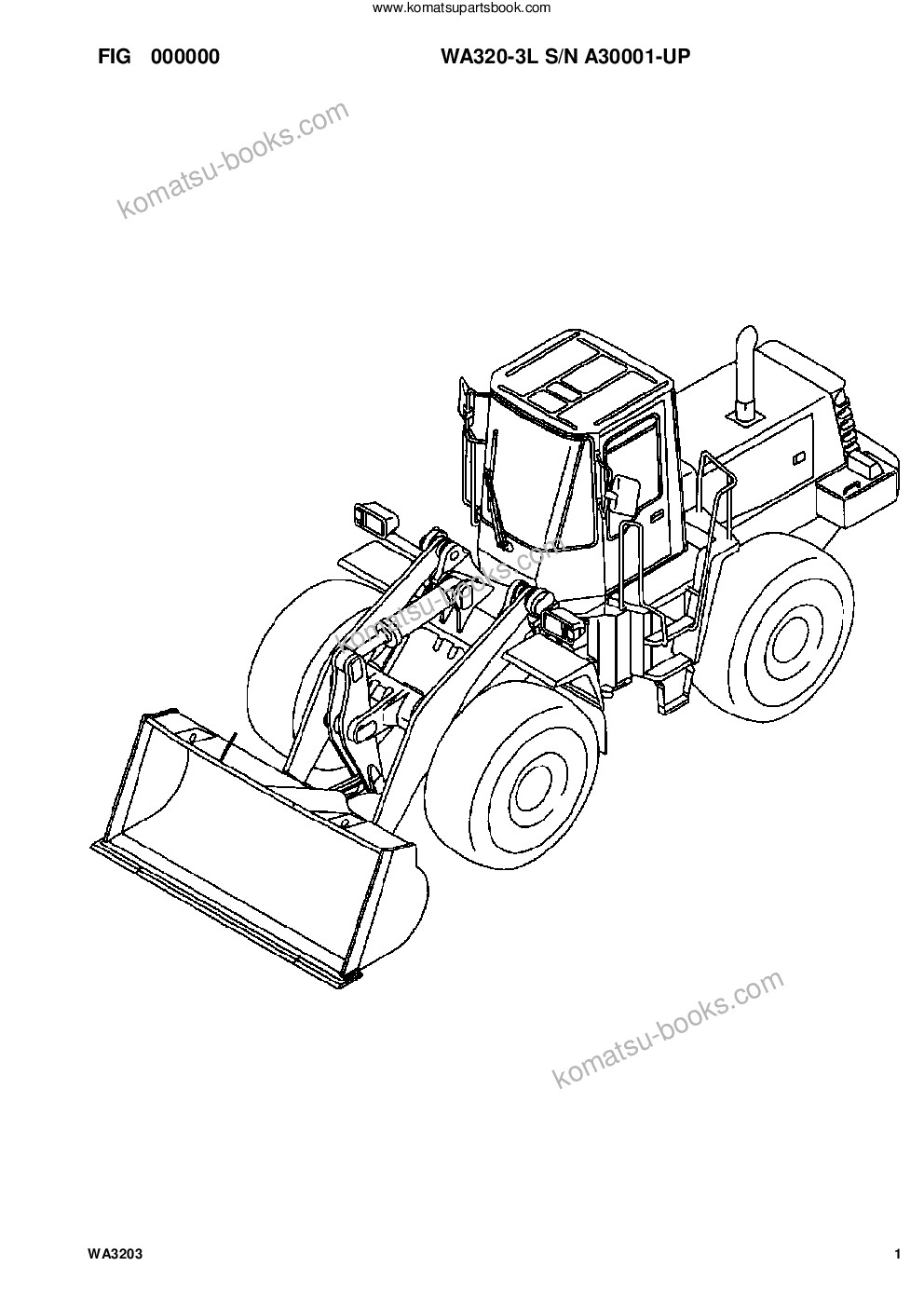Komatsu wa320-3l s/n a30001-up Parts catalog cover Komatsu wa320-3l s/n a30001-up Parts catalog cover