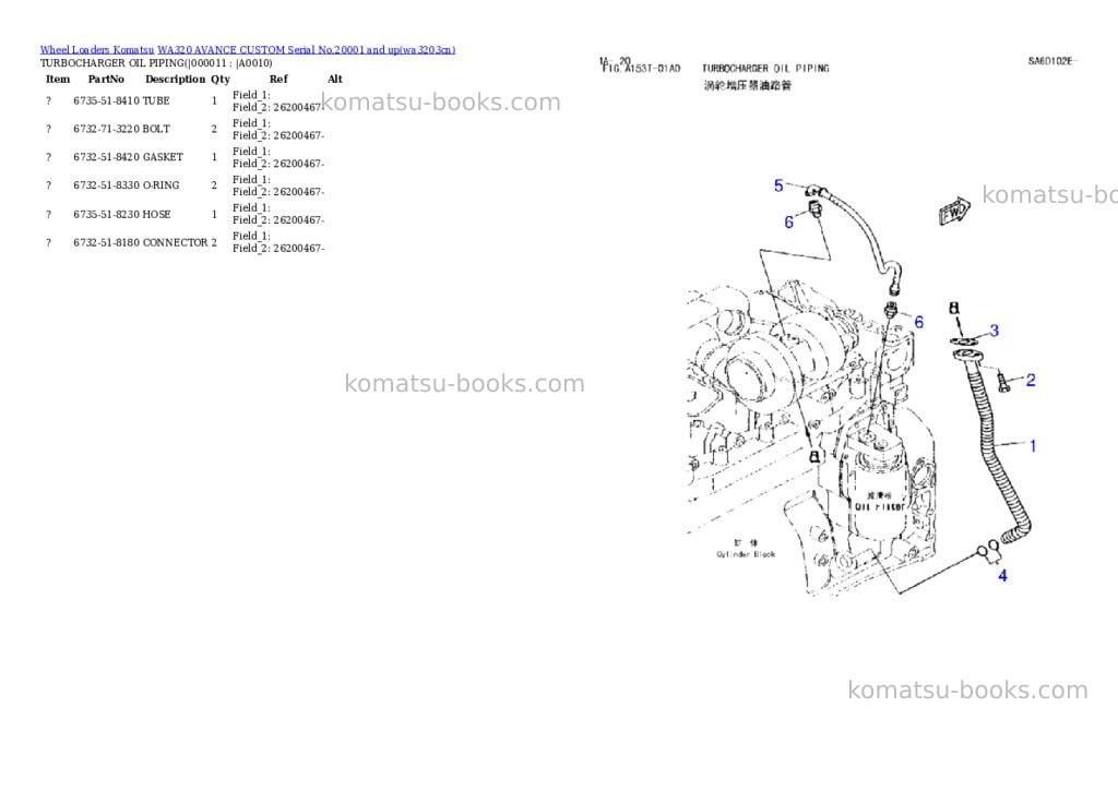 Komatsu wa320 avance custom serial no.20001 and up Parts catalog cover Page 9 Komatsu wa320 avance custom serial no.20001 and up Parts catalog cover Page 9