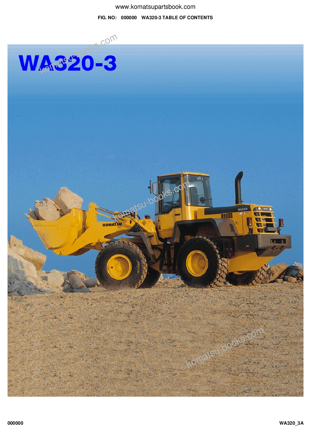 Komatsu wa320-3 active s/n wa320h20561 - up Parts catalog cover Komatsu wa320-3 active s/n wa320h20561 - up Parts catalog cover