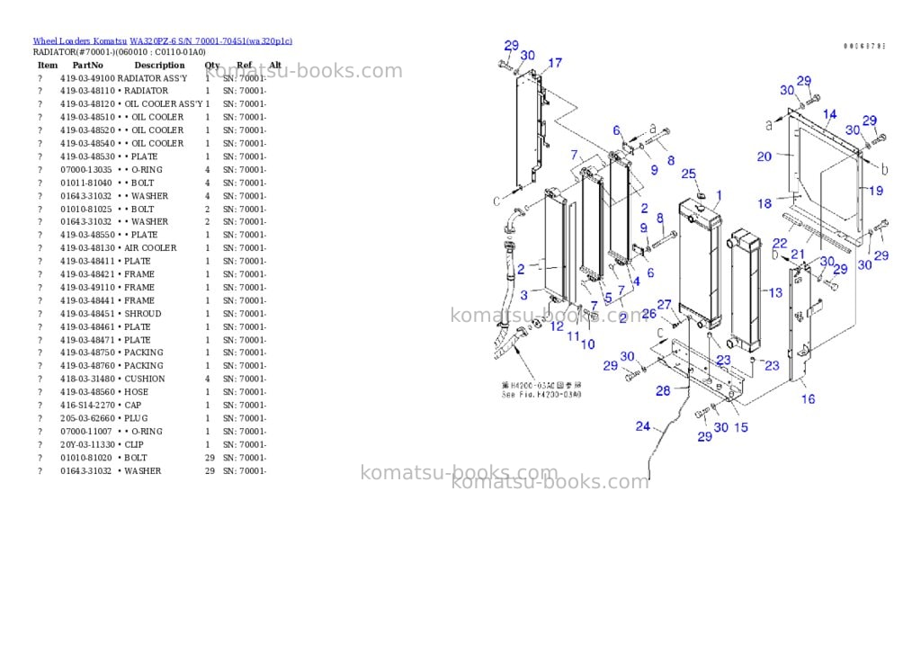 Komatsu wa320pz-6 s/n 70001-70451 for eu Parts catalog cover Page 7