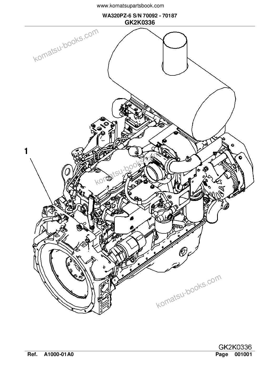 Komatsu wa320pz-6 s/n 70092 - 70187 Parts catalog cover Page 5