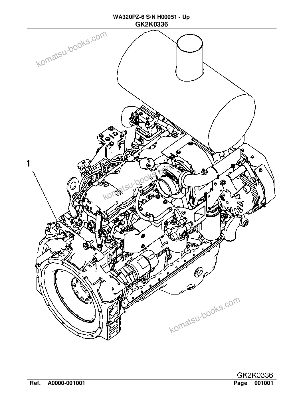 Komatsu wa320pz-6 s/n h00051 - up Parts catalog cover Page 5