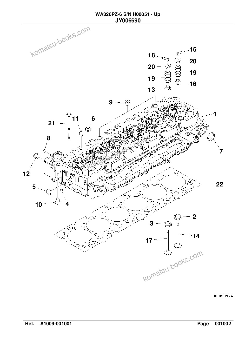 Komatsu wa320pz-6 s/n h00051 - up Parts catalog cover Page 7