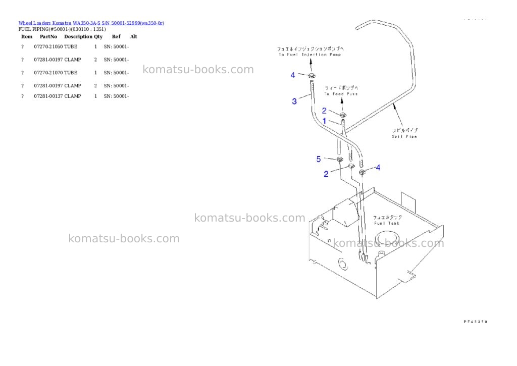 Komatsu wa350-3a-s s/n 50001-52999 Parts catalog cover Page 10 Komatsu wa350-3a-s s/n 50001-52999 Parts catalog cover Page 10