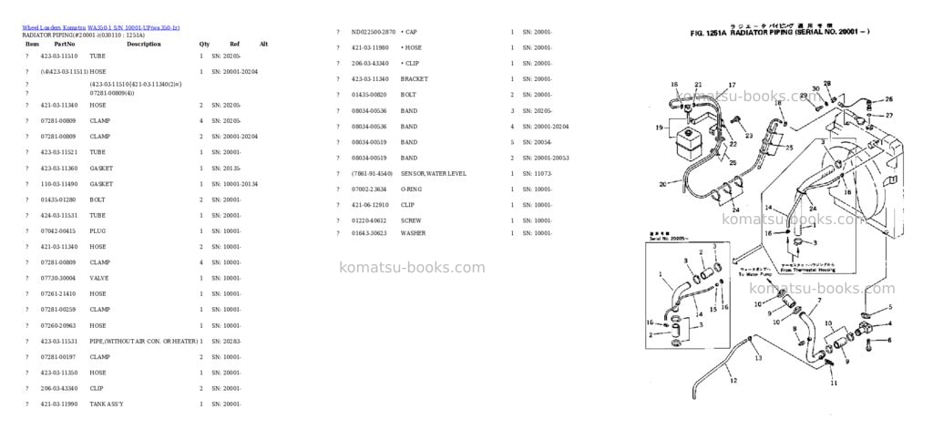 Komatsu wa350-1 s/n 10001-up overseas version Parts catalog cover Page 10 Komatsu wa350-1 s/n 10001-up overseas version Parts catalog cover Page 10