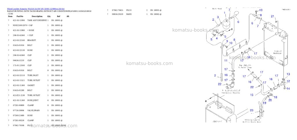 Komatsu wa350-3a-sw s/n 50001-52999 Parts catalog cover Page 4