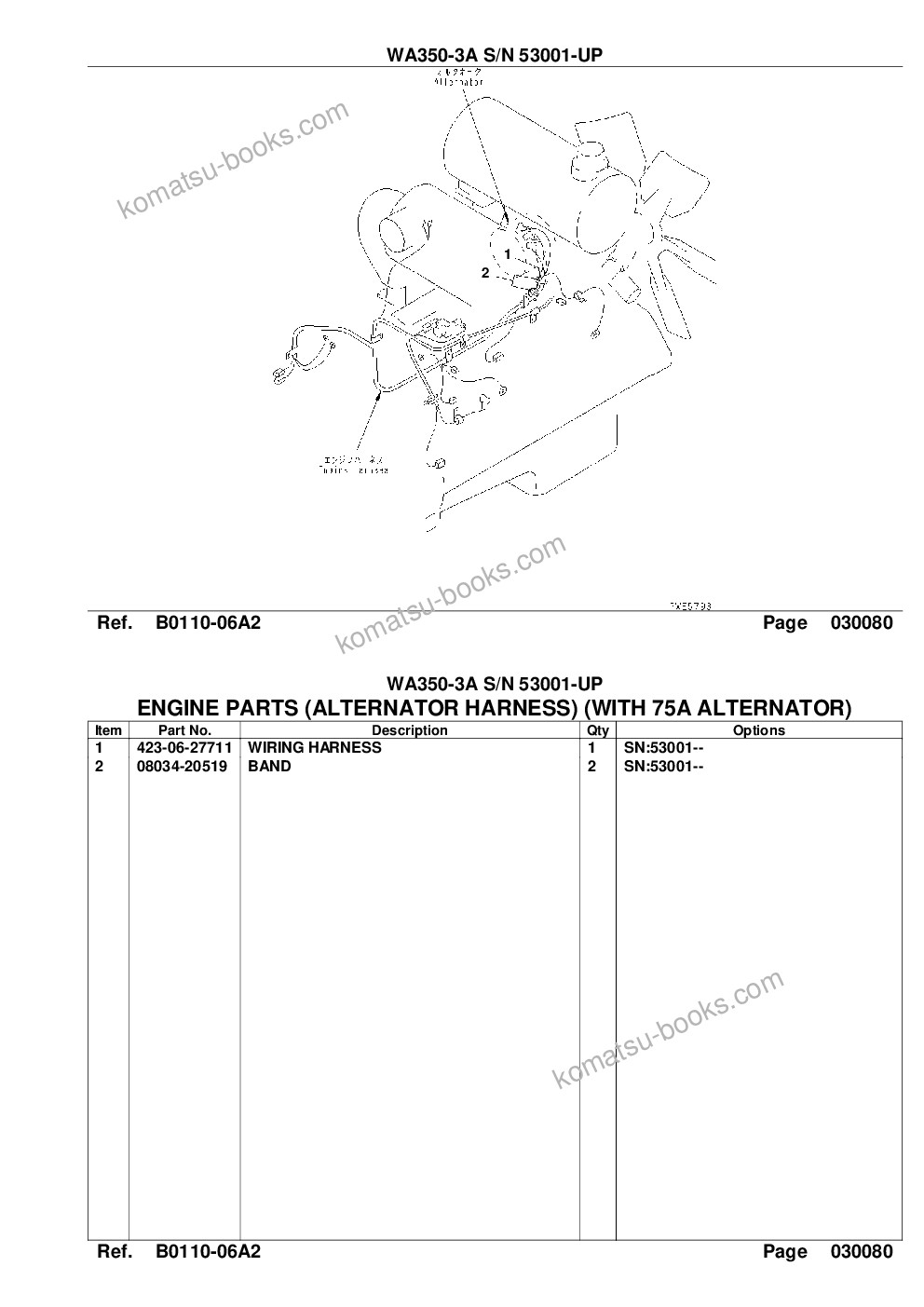 Komatsu wa350-3a s/n 53001-up Parts catalog cover Page 10 Komatsu wa350-3a s/n 53001-up Parts catalog cover Page 10
