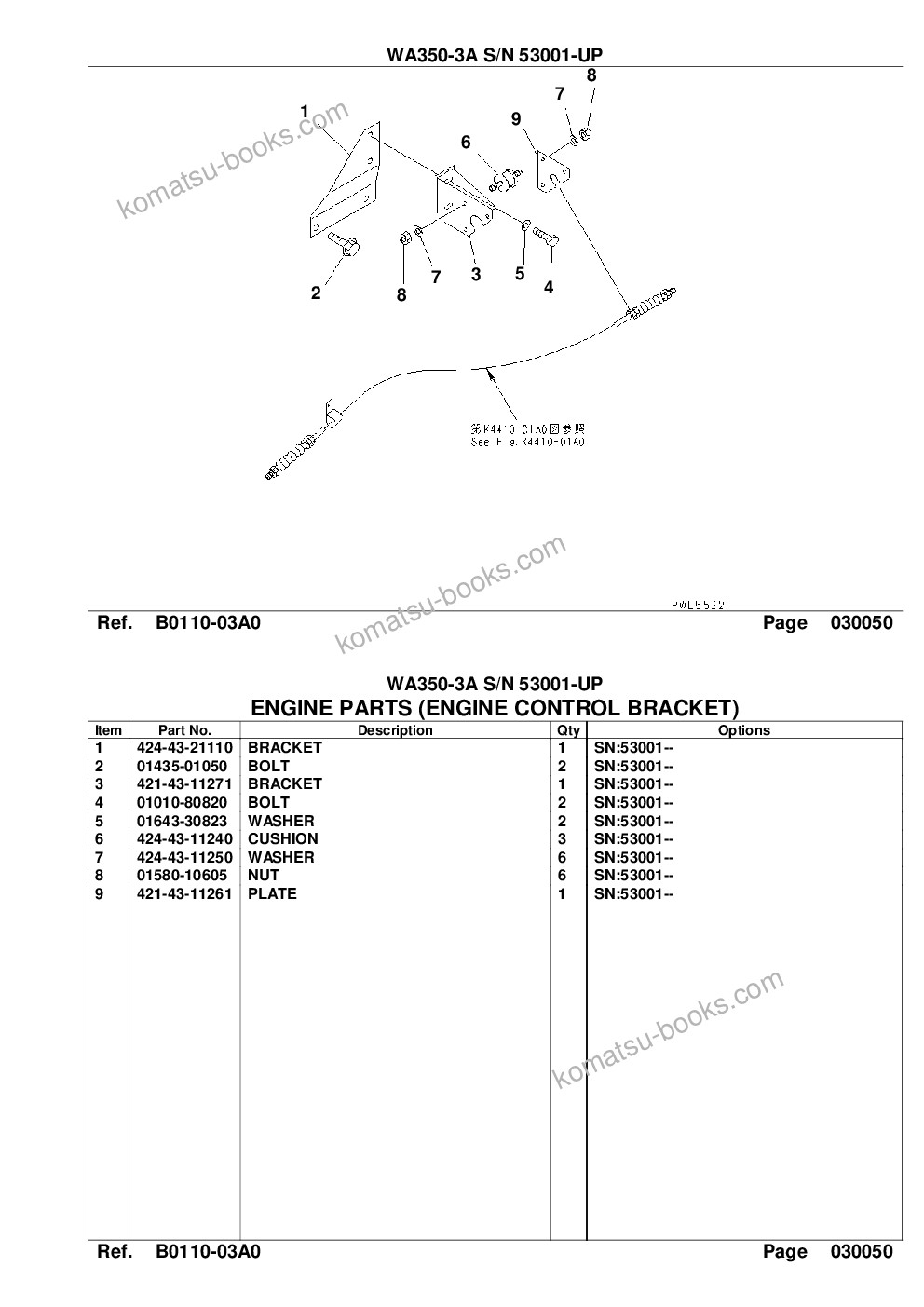 Komatsu wa350-3a s/n 53001-up Parts catalog cover Page 7 Komatsu wa350-3a s/n 53001-up Parts catalog cover Page 7