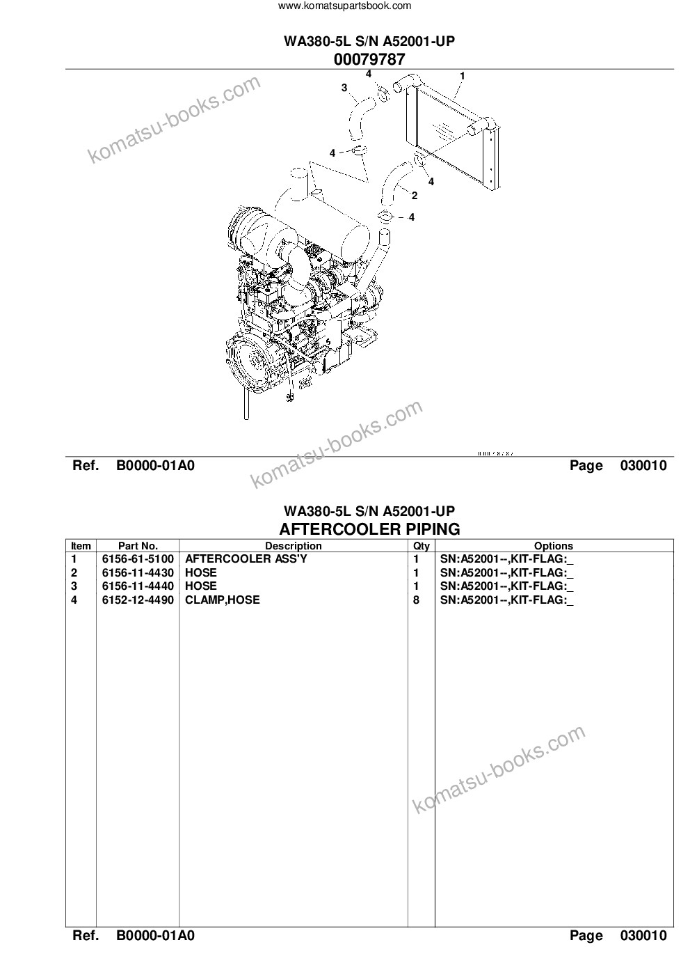 Komatsu wa380-5l s/n a52001-up Parts catalog cover Page 3