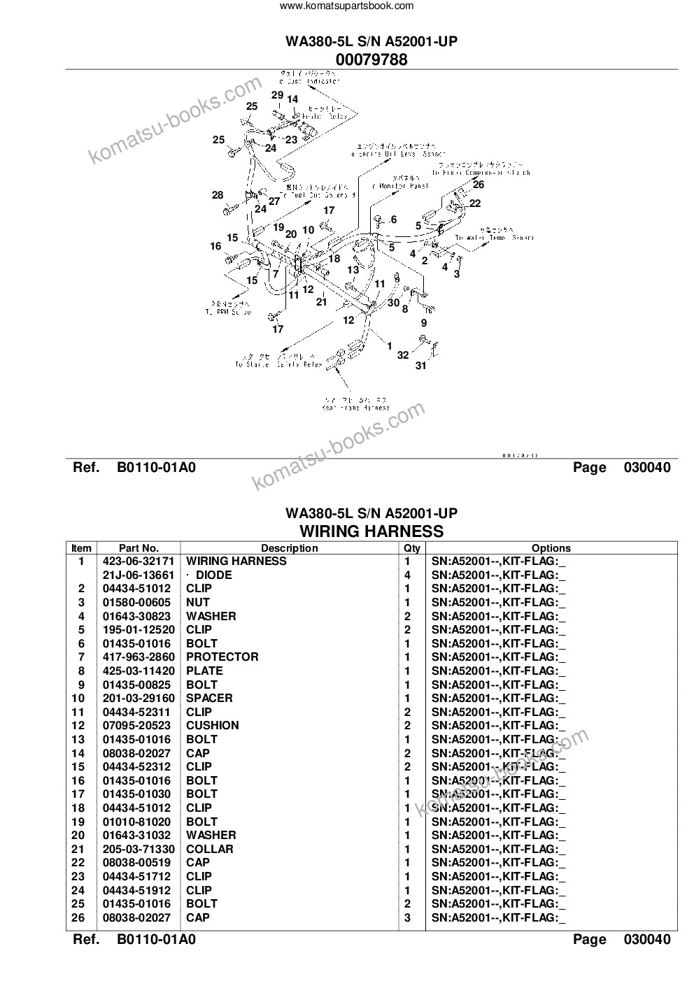 Komatsu wa380-5l s/n a52001-up Parts catalog cover Page 6