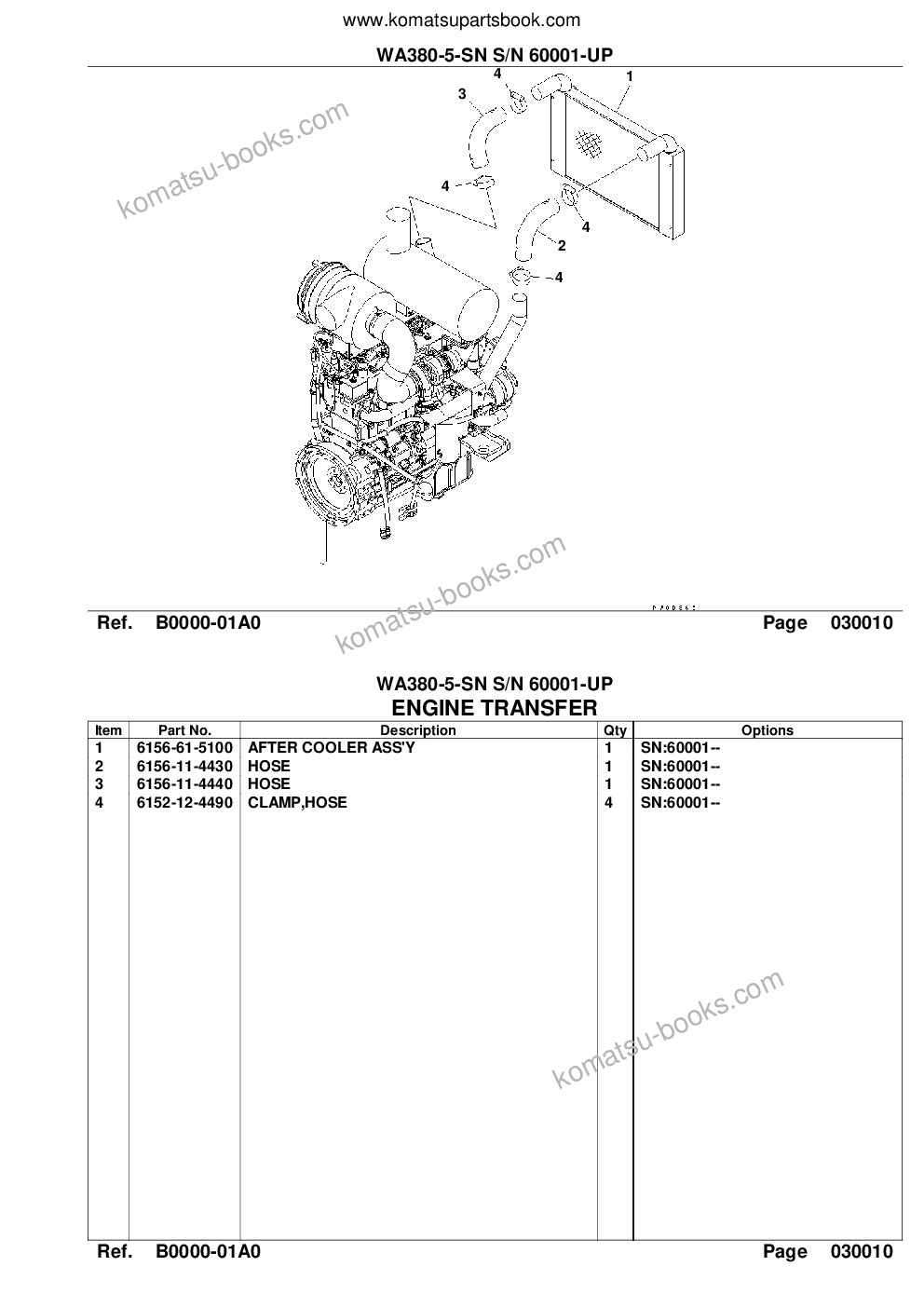 Komatsu wa380-5-sn s/n 60001-up Parts catalog cover Page 3