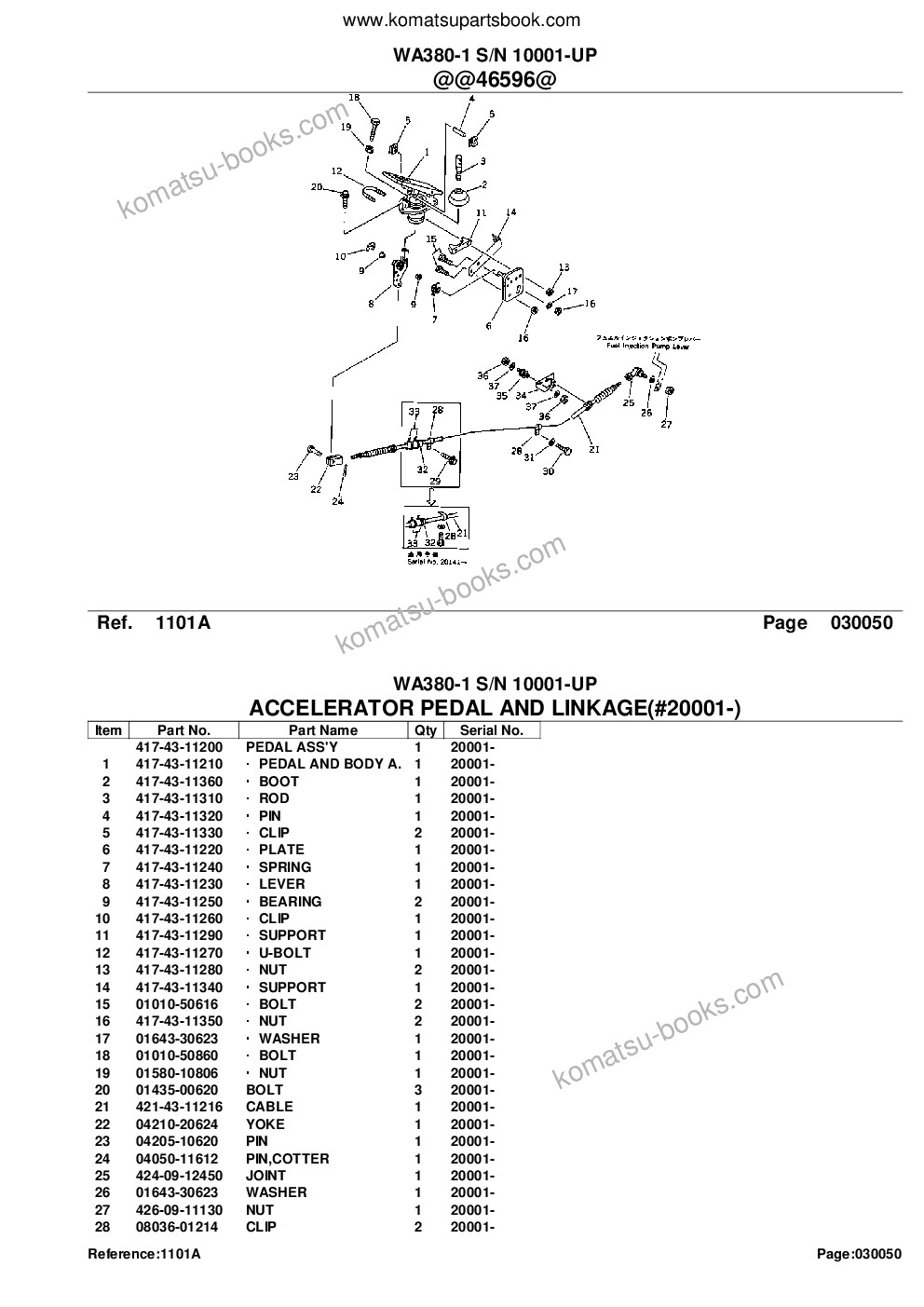 Komatsu wa380-1 s/n 10001-up Parts catalog cover Page 8