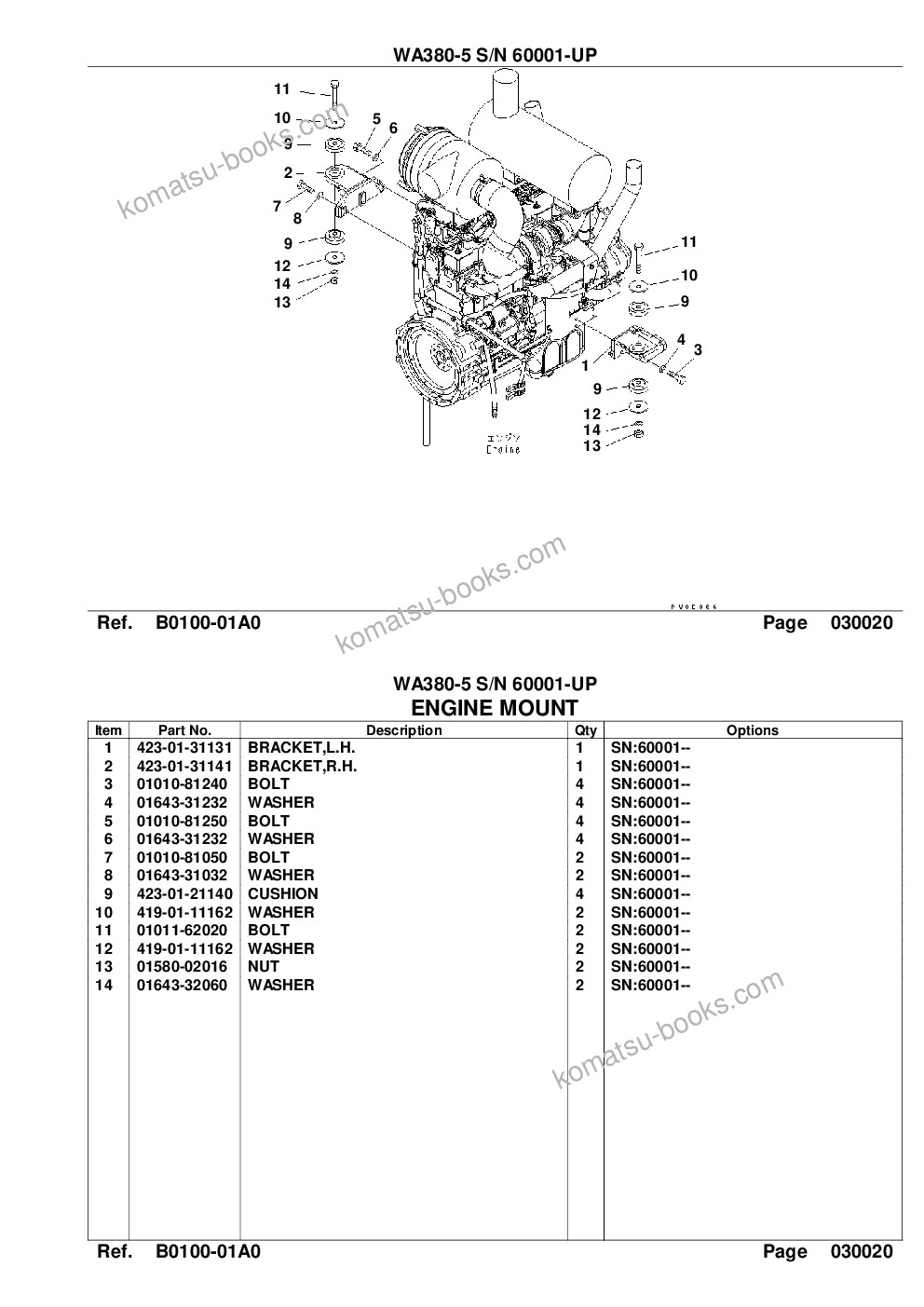 Komatsu wa380-5 s/n 60001-up overseas version Parts catalog cover Page 4 Komatsu wa380-5 s/n 60001-up overseas version Parts catalog cover Page 4