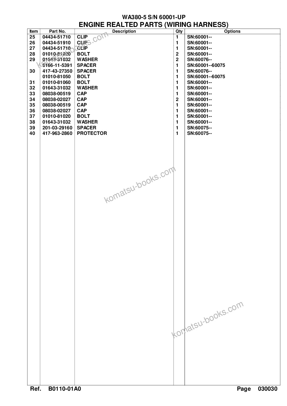 Komatsu wa380-5 s/n 60001-up overseas version Parts catalog cover Page 6 Komatsu wa380-5 s/n 60001-up overseas version Parts catalog cover Page 6