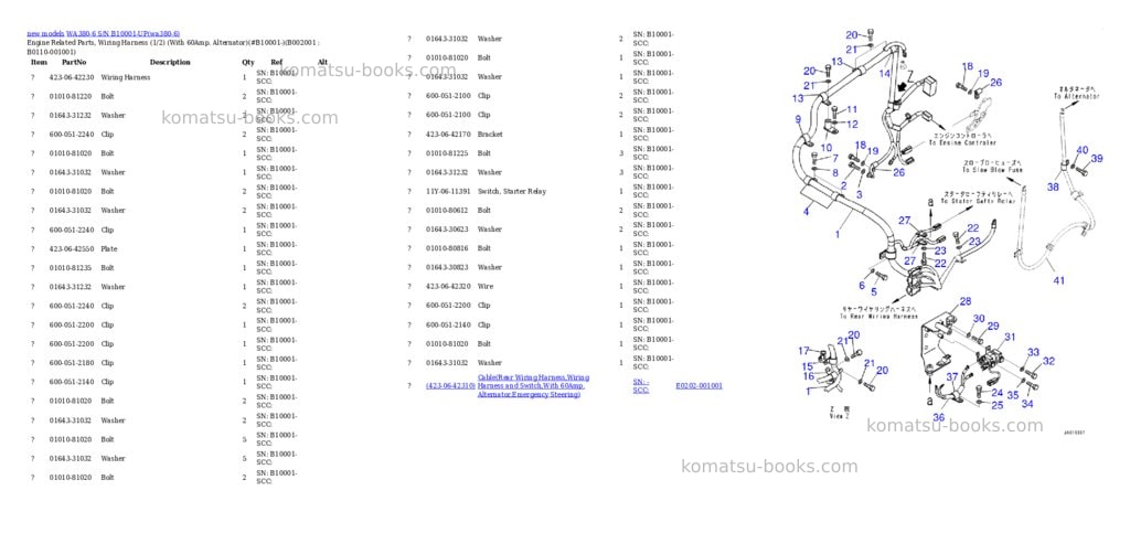Komatsu WA380-6 S/N B10001-UP Parts catalog cover Page 10 Komatsu WA380-6 S/N B10001-UP Parts catalog cover Page 10