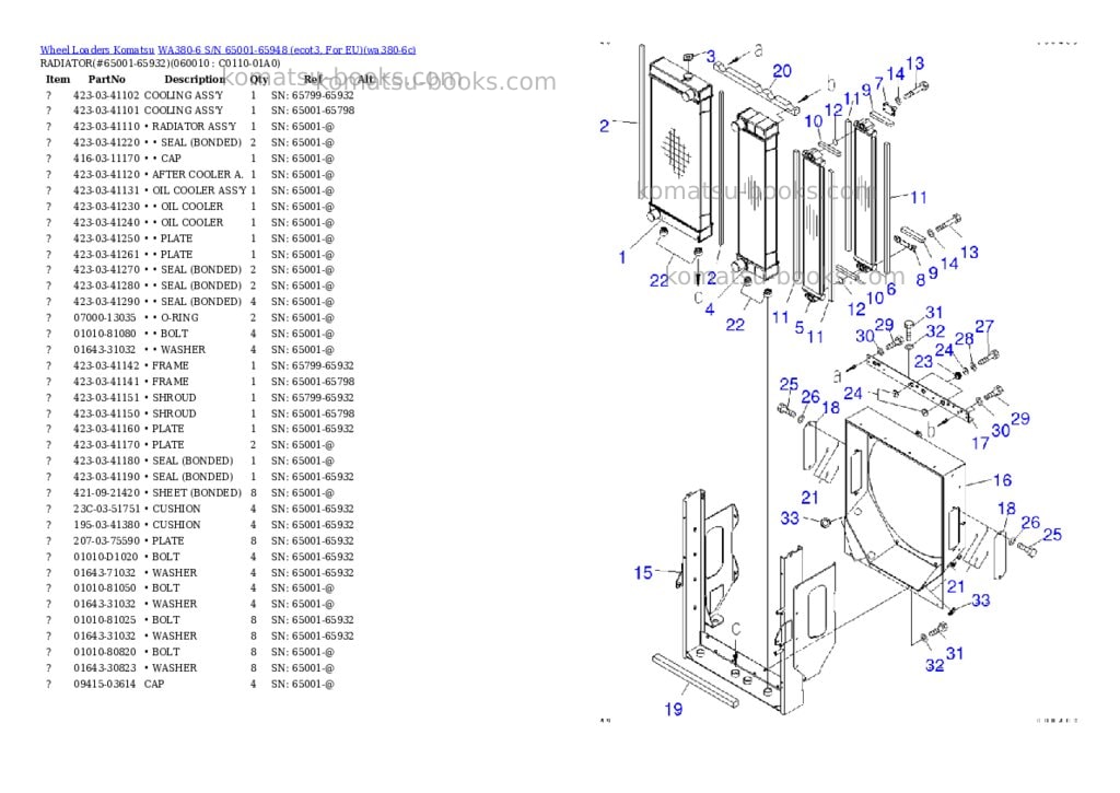 Komatsu wa380-6 s/n 65001-65948 ecot3, for eu Parts catalog cover Page 9 Komatsu wa380-6 s/n 65001-65948 ecot3, for eu Parts catalog cover Page 9