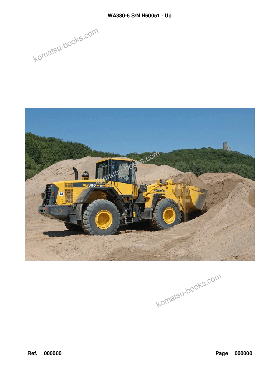 Komatsu wa380-6 s/n h60051 - up Parts catalog cover