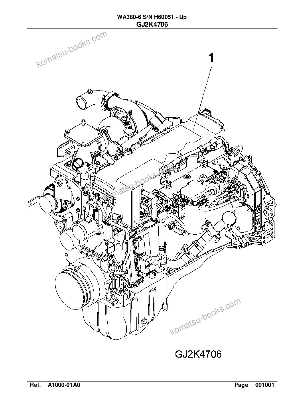 Komatsu wa380-6 s/n h60051 - up Parts catalog cover Page 5