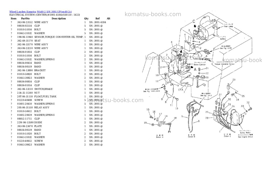 Komatsu wa40-2 s/n 3001-up Parts catalog cover Page 10