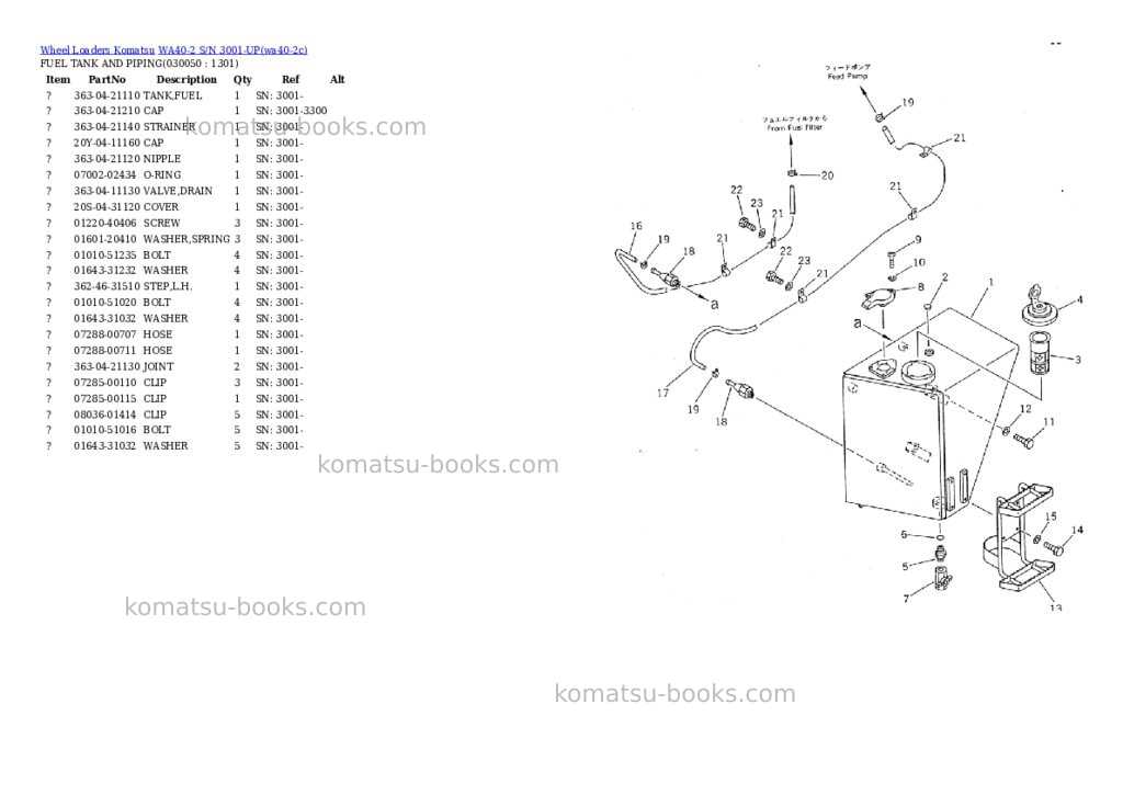 Komatsu wa40-2 s/n 3001-up Parts catalog cover Page 4