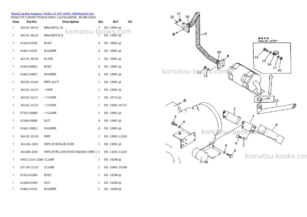 Komatsu wa40-3-x s/n 10001-18999 Parts catalog cover Page 7