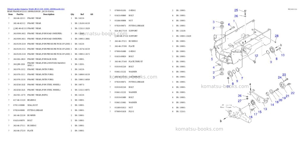 Komatsu wa40-3rs-x s/n 10001-18999 Parts catalog cover Page 2