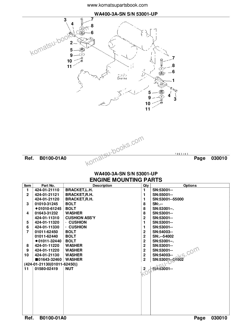 Komatsu wa400-3a-sn s/n 53001-up Parts catalog cover Page 3 Komatsu wa400-3a-sn s/n 53001-up Parts catalog cover Page 3