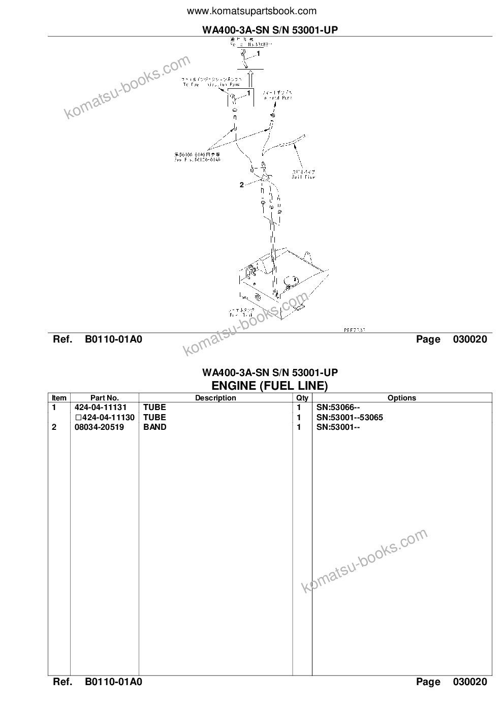 Komatsu wa400-3a-sn s/n 53001-up Parts catalog cover Page 4 Komatsu wa400-3a-sn s/n 53001-up Parts catalog cover Page 4