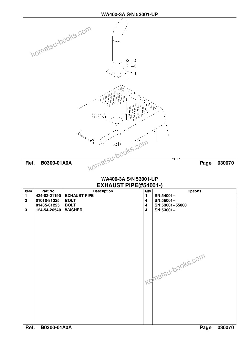 Komatsu wa400-3a s/n 53001-up Parts catalog cover Page 9 Komatsu wa400-3a s/n 53001-up Parts catalog cover Page 9