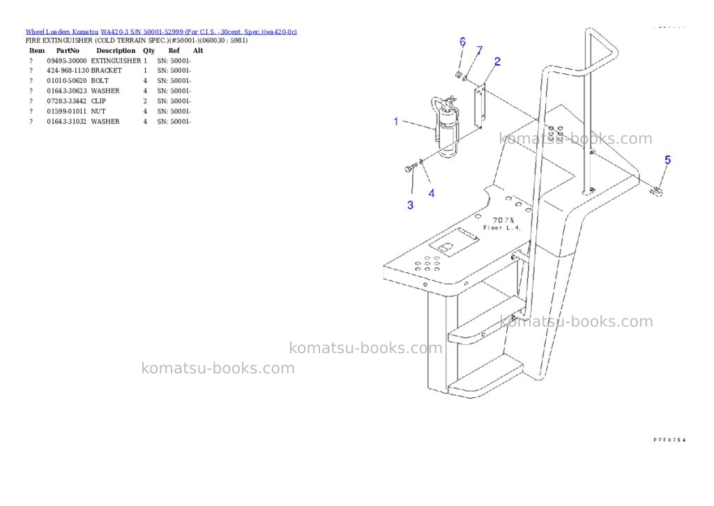 Komatsu wa420-3 s/n 50001-52999 for c.i.s. -30cent. spec. Parts catalog cover Page 3