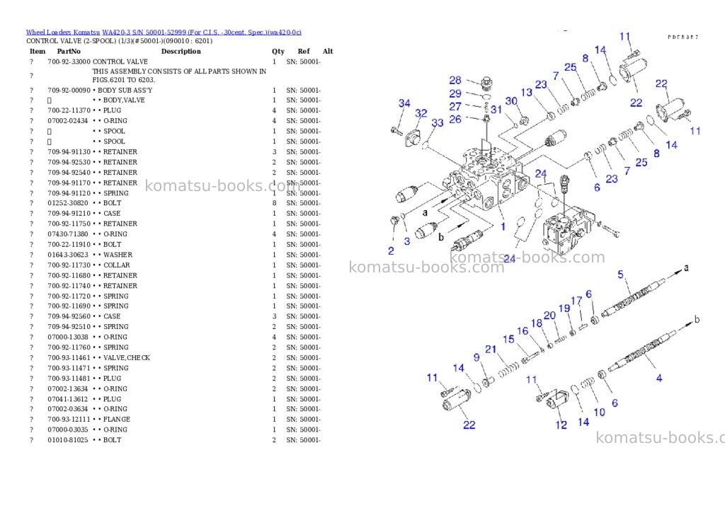 Komatsu wa420-3 s/n 50001-52999 for c.i.s. -30cent. spec. Parts catalog cover Page 4
