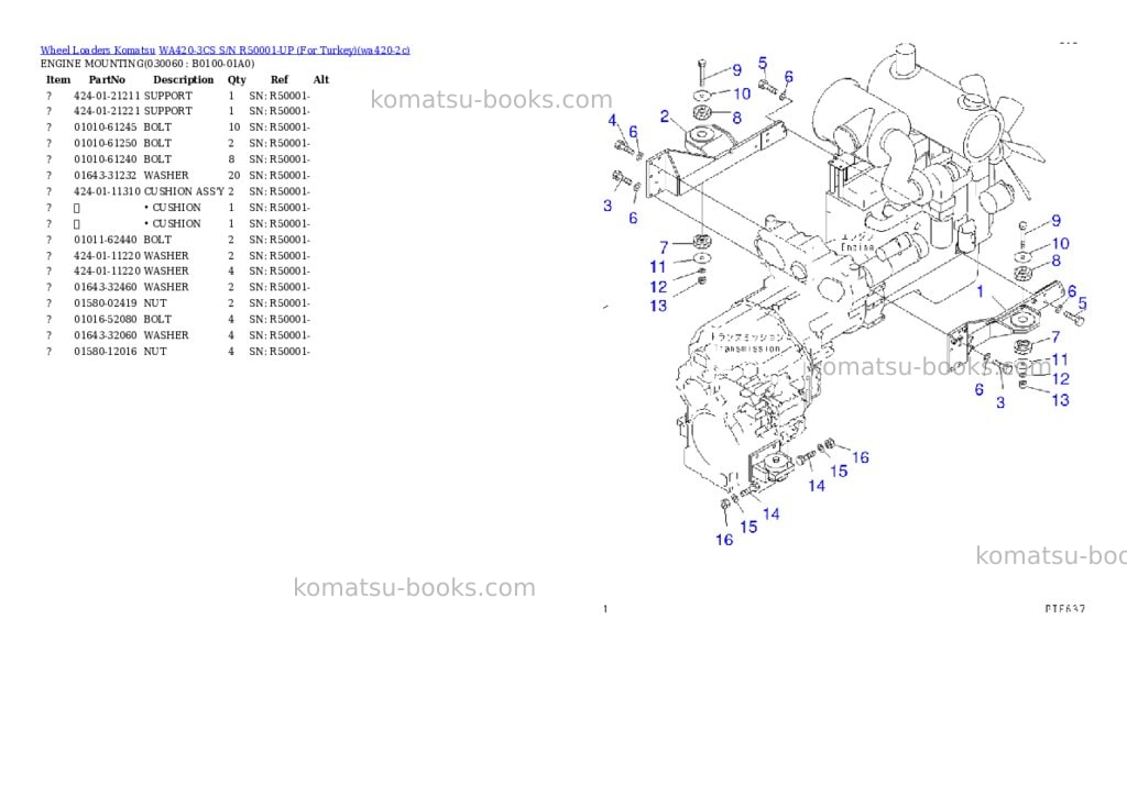 Komatsu wa420-3cs s/n r50001-up for turkey Parts catalog cover Page 5