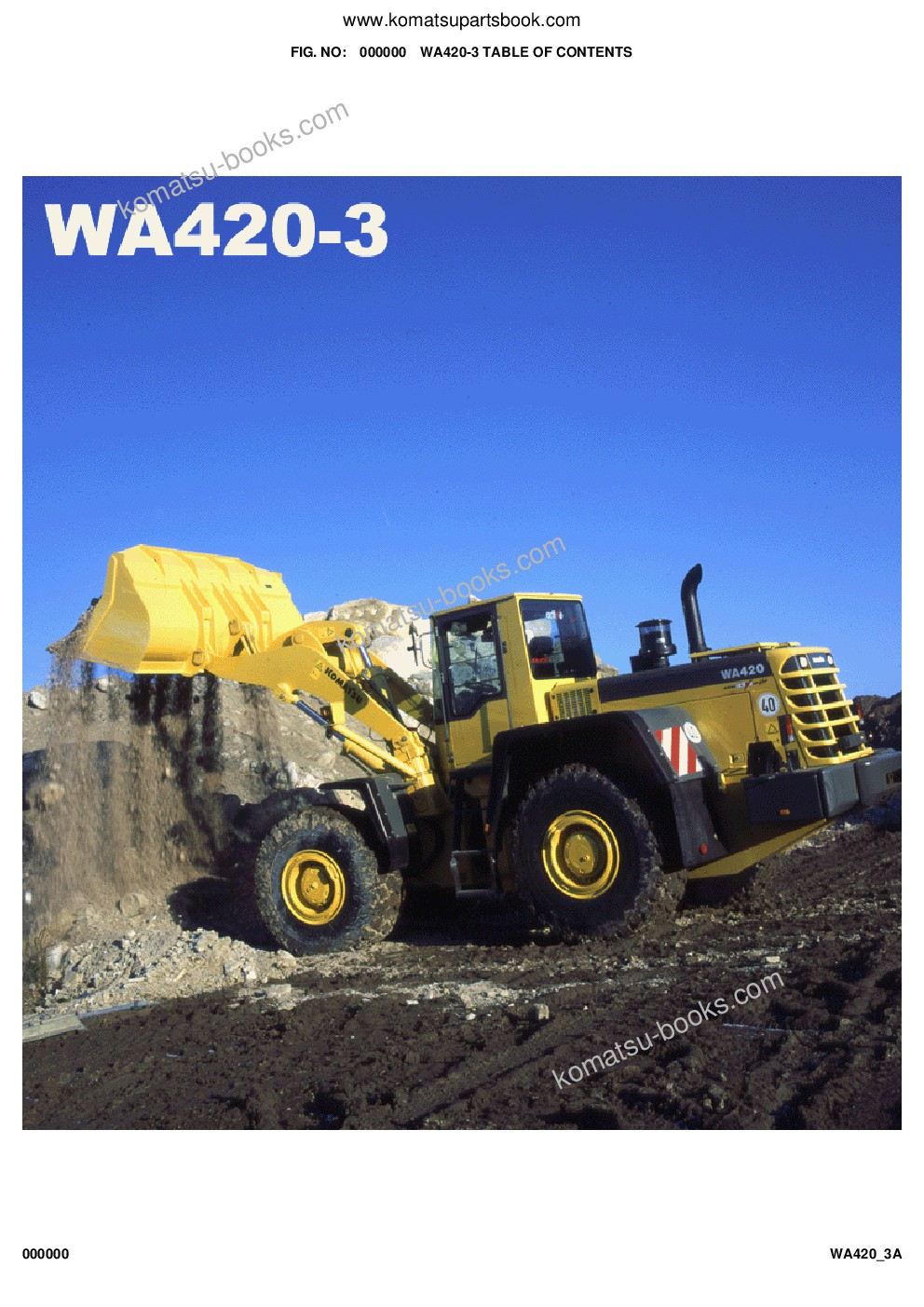 Komatsu wa420-3 active s/n wa420h30297 - up Parts catalog cover